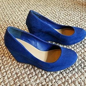Royal Blue Wedges